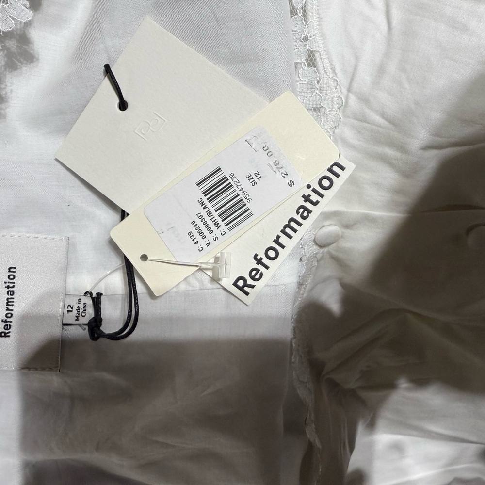 Anthropologie x Reformation Alisa Button Front Cotton Midi Dress-12 - NWT - Picture 4 of 4